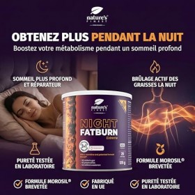 Natures Finest Morosil Perte de Poids 400 mg - Bruleur de Graisse Puissant Night Fatburn Extreme - L-Carnitine et Extrait de ...