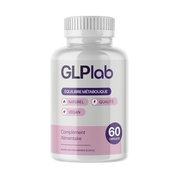 GLP Lab Gélules - Ingrédients Naturels pour Hommes et Femmes - 60 Capsules pour 1 Mois