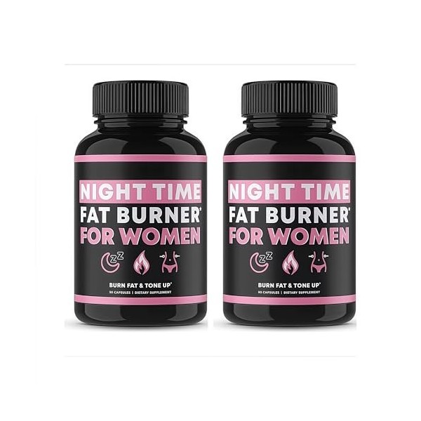 Générique Compléments brûleurs de Graisse Nocturnes, Formule de Perte de Poids Premium pour Femmes,2Pcs Brûleurs de graisse