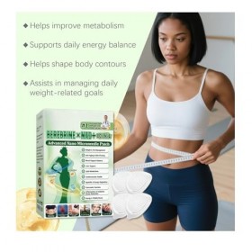 Moringa 10 en 1 Advanced Nano Microneedle, ingrédients naturels, patchs amincissants pour homme et femme,Une boîte de quatre ...