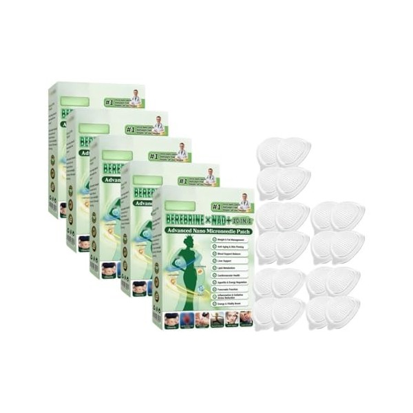 Moringa 10 en 1 Advanced Nano Microneedle, ingrédients naturels, patchs amincissants pour homme et femme,Une boîte de quatre ...