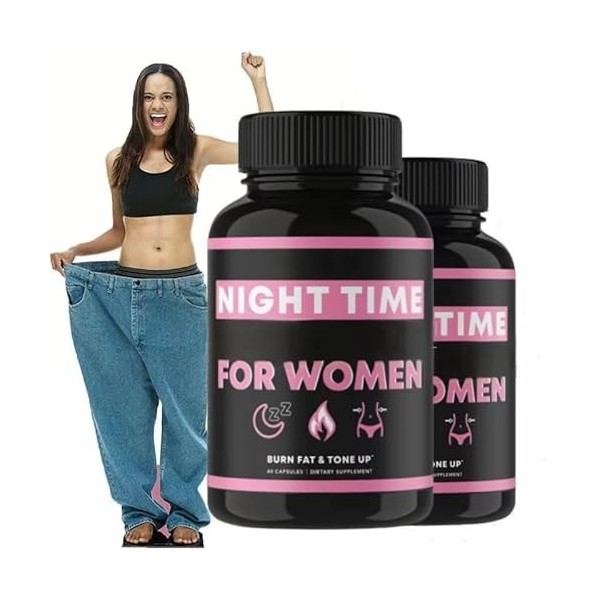 Formule De Nuit Pour Femmes, Favorise La Digestion Et Stimule Le Métabolisme - 60 unités,2 pcs Brûleurs de graisse