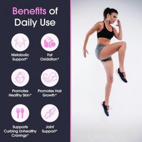 combustion des graisses pour les femmes - Soutient le métabolisme, lénergie et la concentration, favorise la santé des cheve