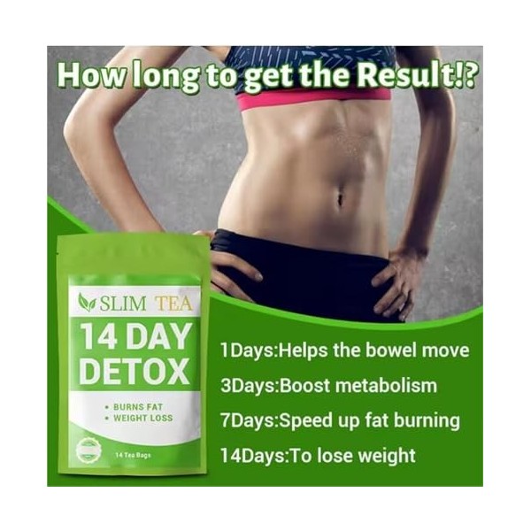 KLYso Thé Minceur, Sachets De Thé Détox Naturel for La Perte De Poids, Brûleur De Graisse Abdominale 3PCS 