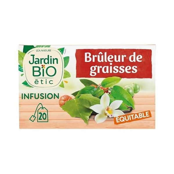 JARDIN BIO ETIC - Jardin Bio Étic Infusion Brûleur De Graisse Bio 20 Sachets 30G - Lot De 3 Brûleurs de graisse