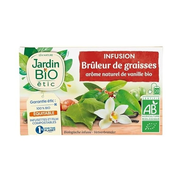 JARDIN BIO ETIC - Jardin Bio Étic Infusion Brûleur De Graisse Bio 20 Sachets 30G - Lot De 3 Brûleurs de graisse
