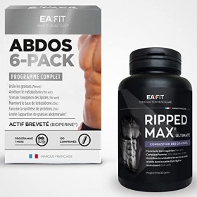 EAFIT - LOT Brûle Graisse 100% Hommes - ABDOS 6-PACK et RIPPED MAX ULTIMATE - PROGRAMME 1 Mois