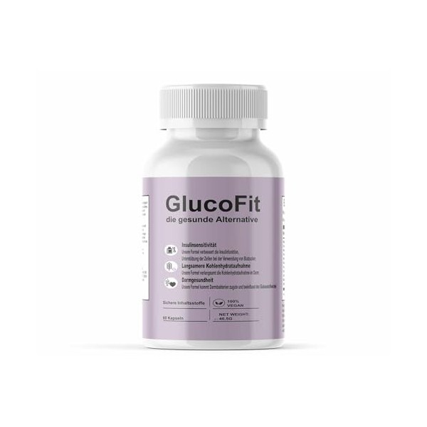 Glucofit Capsules - Avec extraits végétaux, minéraux et vitamines - Pour femmes et hommes - 60 gélules / Glucofit The Healthy