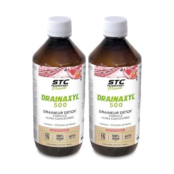 STC NUTRITION - Drainaxyl 500-4 actions : Brûle-graisses, digestion ventre plat, circulation jambes légères & drainage détox ...