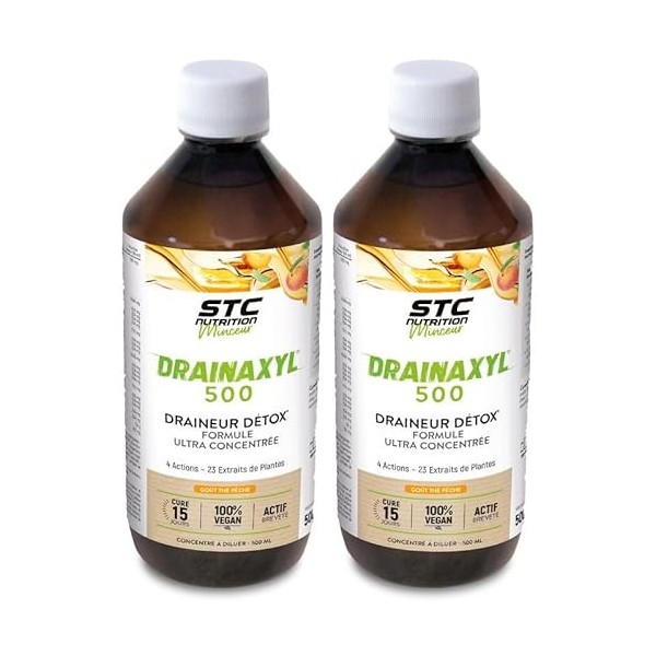 STC NUTRITION - Drainaxyl 500-4 actions : Brûle-graisses, digestion ventre plat, circulation jambes légères & drainage détox ...