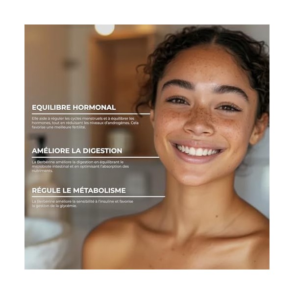 Berbérine – Complément Alimentaire Naturel – Équilibre Hormonal, Digestion & Métabolisme – 60 Gélules