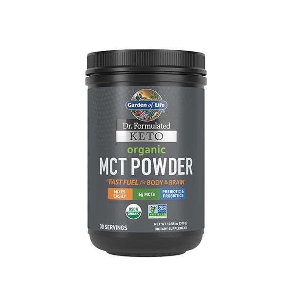 Garden of Life Dr Formulated Keto Organic MCT Powder - 300g Brûleurs de graisse