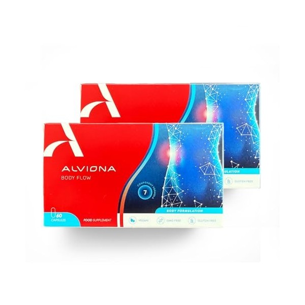 ALVIONA Body Flow - « Advanced body » formule DUO pour soutenir le corps, 120 Gélules 2 Pack Brûleurs de graisse