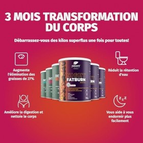 Natures Finest Transformation Corporelle en 3 Mois - Bruleur de Graisse Puissant Perte de Poids, Anti Ballonnements et Ventr