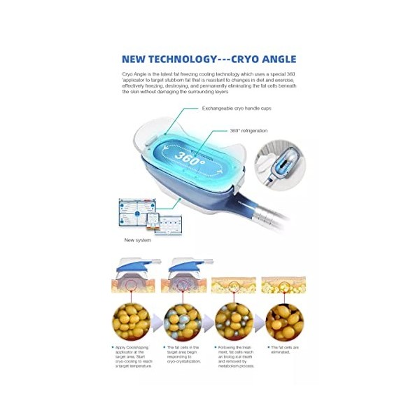 Appareil de dissolution de graisse glacée 5 en 1 pour réduire lobésité et la perte de poids