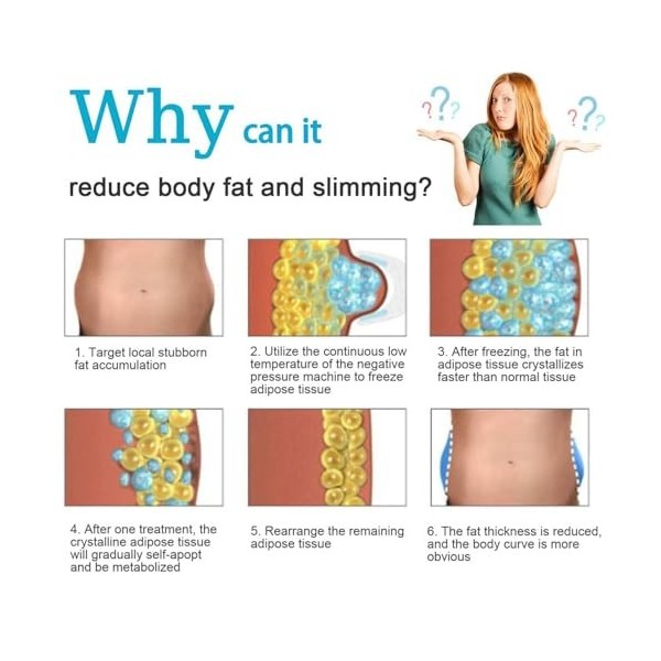 Machine de congélation des graisses 400W Cryolipolysis Appareil minceur avec 3 poignées pour raffermir la peau et perdre du p