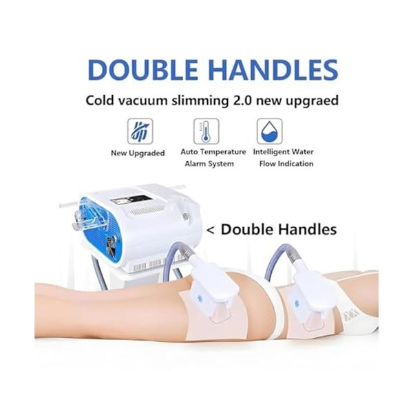 NOOGRRFA Appareil De Cryolipolyse Amincissant,Appareil De Congélation des Graisses,2 Poignées De Congélation,Max. -10 °c -5 °