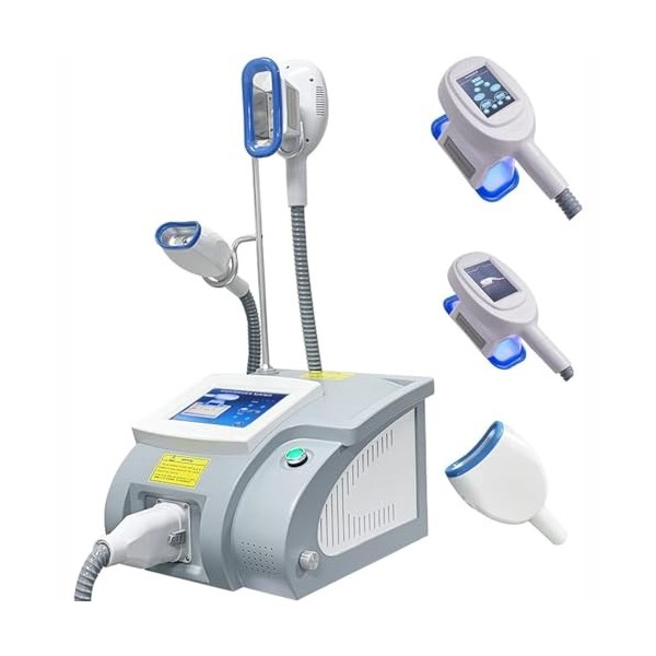 Machine de congélation des graisses Cryolipolysis Instrument minceur avec 3 poignées pour un usage domestique, réduction effi