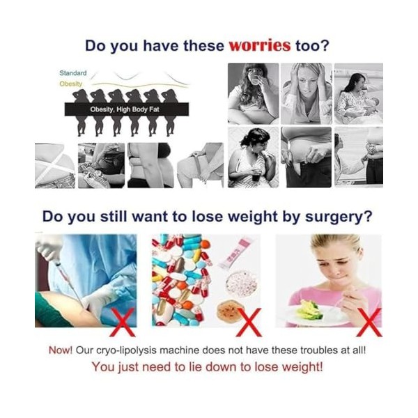 Machine professionnelle de congélation des graisses cryolipolysis pour amincir le corps, technologie de refroidissement sous 