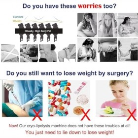 Cryolipolysis Machine de congélation des graisses, appareil minceur du corps avec plusieurs poignées pour réduire la graisse 