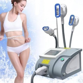 Cryolipolysis Machine de congélation des graisses avec 3 poignées Appareil minceur et perte de poids pour bras et taille