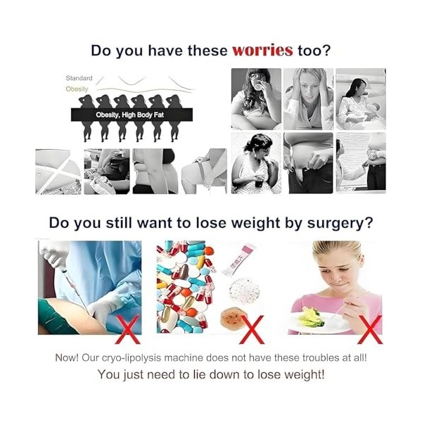 MLYYYDSS Appareil Portable de congélation des Graisses, Appareil de cryolipolyse Amincissant pour Le Corps, équipement de bea