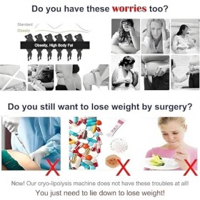 GEJLELDS Machine de congélation des Graisses par cryolipolyse, Machine damincissement du Corps pour la Perte de Poids, Machi