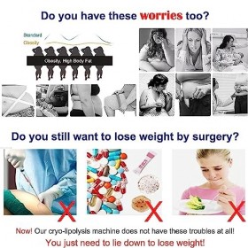 Machine Minceur Cryolipolysis - Instrument de congélation et de lipolyse avec 3 poignées pour minceur et réduction des graiss