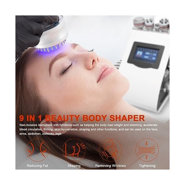 Elitzia ET909E Machine à brûler les graisses 9 en 1 40 K pour massage corporel et cavitation