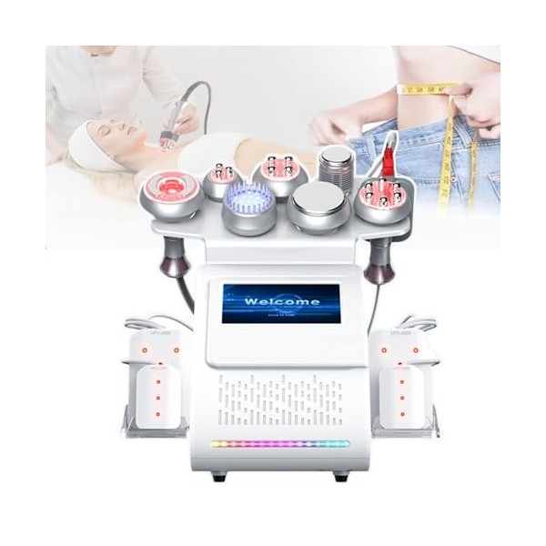 NOOGRRFA Appareil De Cavitation 9 en 1, Appareil De Modelage Corporel 80 Khz, Appareil De Réduction du Vide Multipolaire, Pho