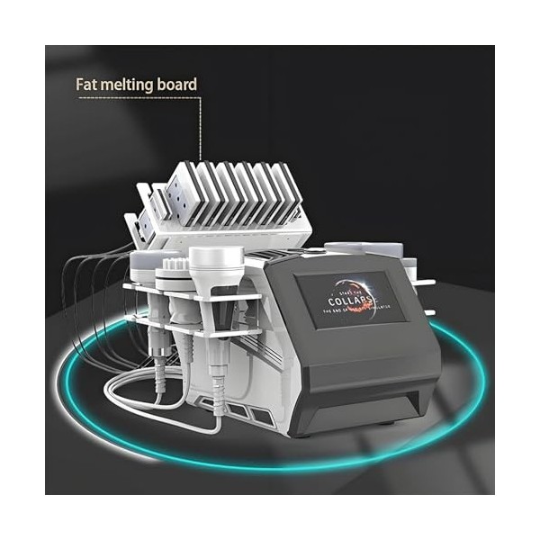Machine de sculpture corporelle 7 en 1 avec cavitation, RF et vide pour brûler les graisses, raffermir la peau et éliminer le