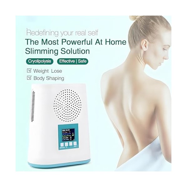 MLYYYDSS Machine de cryolipolyse Amincissante 3 en 1, Appareil Portable de congélation des Graisses par cavitation RF pour Le