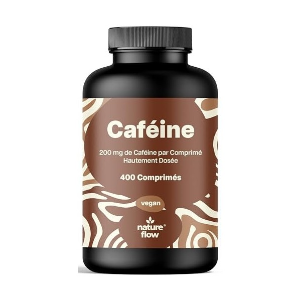 Caféine 200 mg - 400 Comprimés Vegan - Haute Dose - Cafeine Pure - Produit en Allemagne - Testé en laboratoire