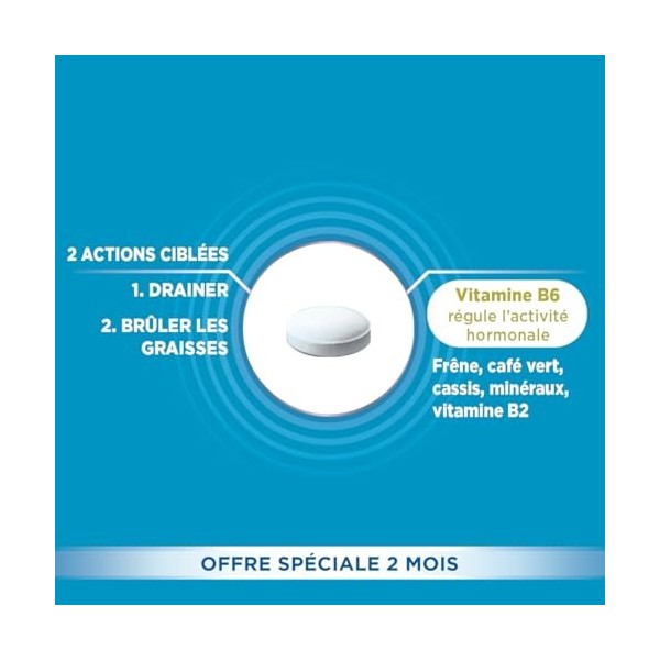 Forté Pharma - Rétention deau | Complément Alimentaire favorise lElimination rénale de leau, le Drainage - Frêne, Cassis, 