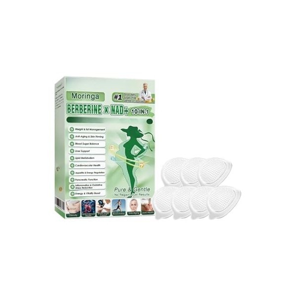 Beslimtop+ Moringa + Berberine 10-IN-1 Advanced Nano Microneedle Patch 3 Schachteln 21pcs Café vert