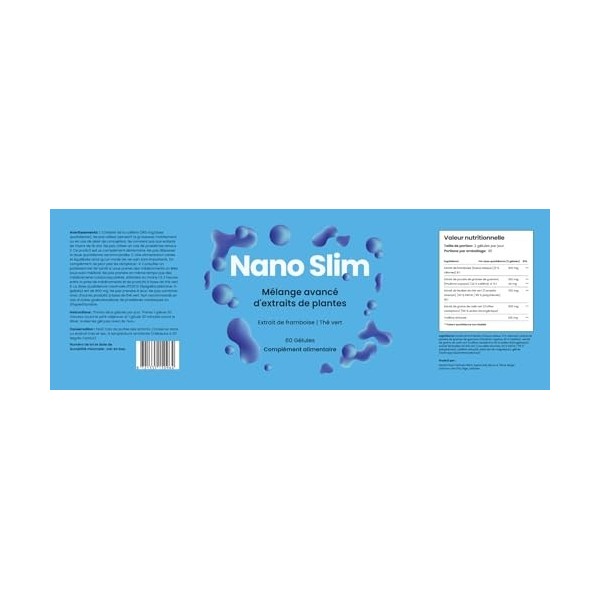 Nano Slim – Formule végétale contemporaine aux extraits naturels, 60 capsules – 450 mg