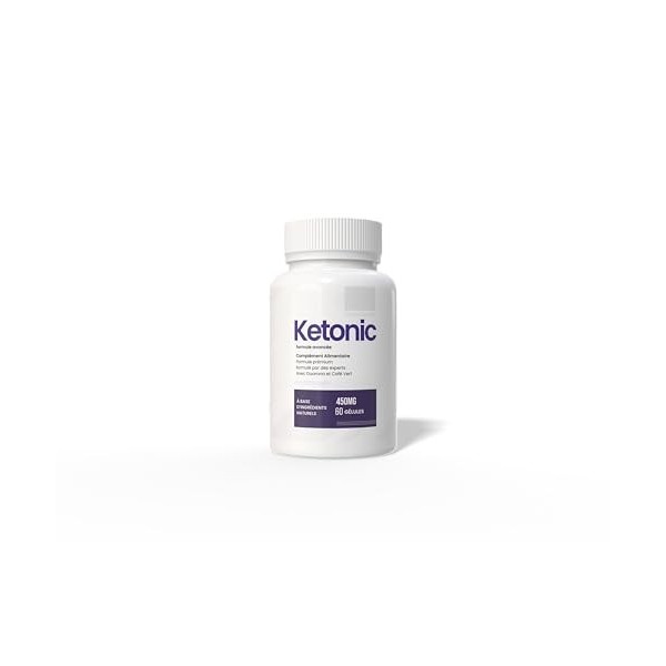 Ketonic – Complément alimentaire d’inspiration végétale aux plantes actives, 450 mg – 60 capsules