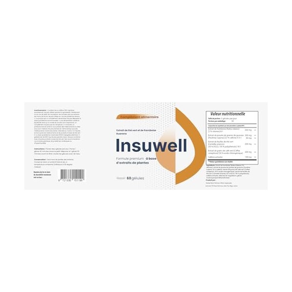 Insuwell – Mélange botanique naturel pour le quotidien, 450 mg – 60 capsules