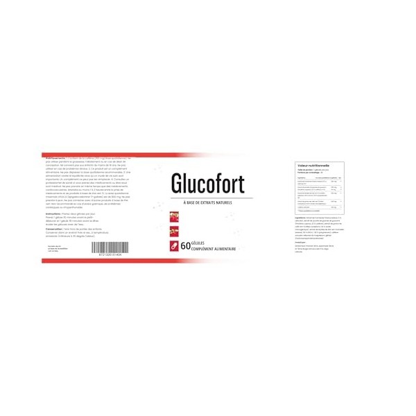 Glucofort – Complément alimentaire aux ingrédients végétaux essentiels, 450 mg – 60 capsules