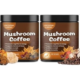 Café à champignons pour smoothies / lattes, soutient lénergie, la concentration, la concentration, limmunité,2pcs