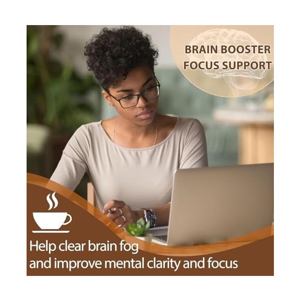 Café à champignons pour smoothies / lattes, soutient lénergie, la concentration, la concentration, limmunité,2pcs