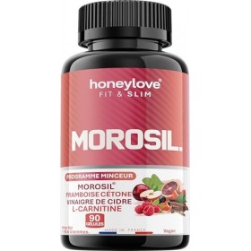 MOROSIL® 400 mg Minceur Honeylove – 90 Gélules | Framboise Cétones, Vinaigre de Cidre, L-Carnitine, Guarana & Chrome | Vegan 