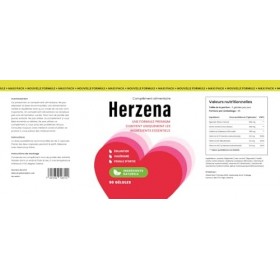 Herzena – Complément alimentaire avec extraits végétaux et caféine issue du guarana, du café vert et du thé vert – 60 gélules
