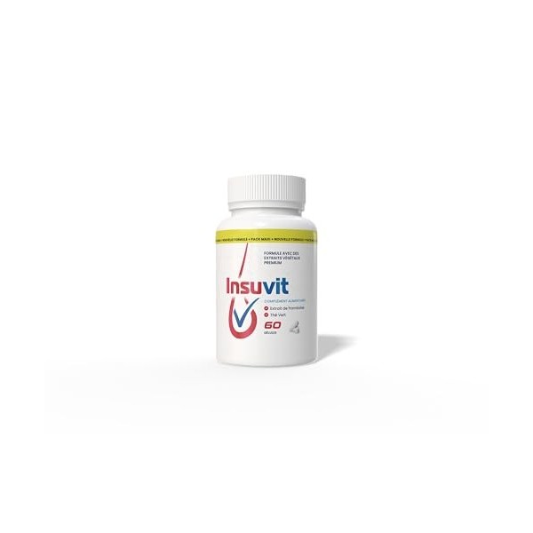 Insuvit – Complément Alimentaire en Gélules – Formule aux Extraits de Plantes – Avec Caféine – Framboise & Thé Vert – 60 Gélu