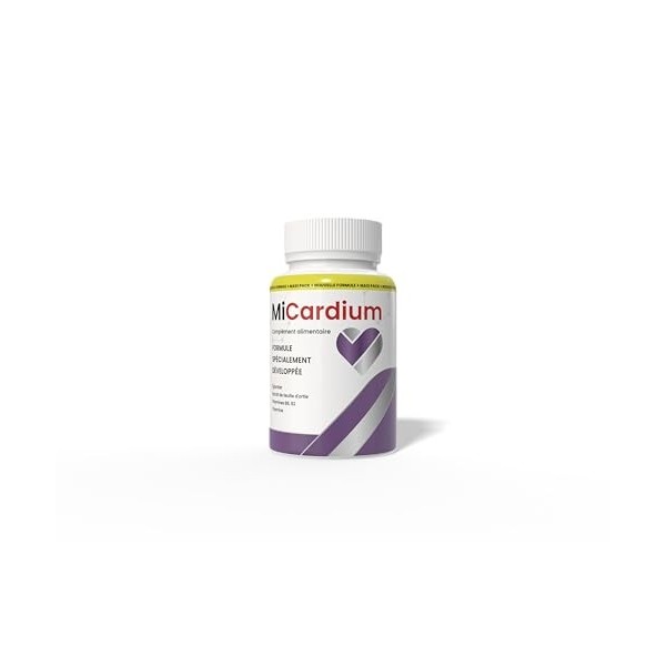 MiCardium – Complément Alimentaire – Églantier, Feuille d’Ortie & Valériane – Vitamines B1, B2, B6 – 90 Gélules – Fabriqué da
