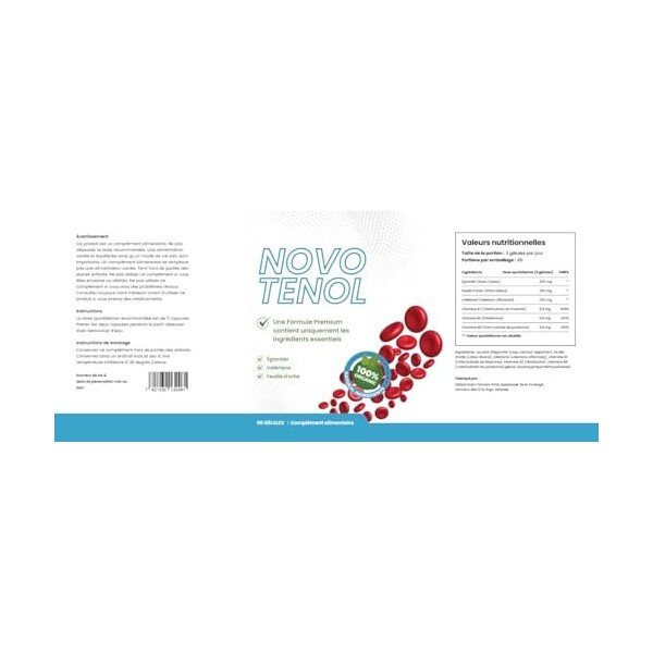 Noventol Gélules – Complément alimentaire avec extraits végétaux et caféine issue du guarana, du café vert et du thé vert – 6