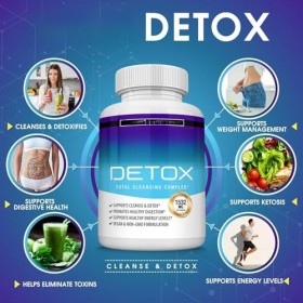 Extrait nettoyant avancé Keto Detox Pills – Formule nettoyante pour le côlon pour éliminer les toxines et lexcès de déchets 