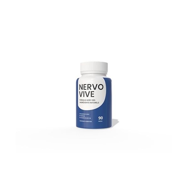 NERVOVIVE – 90 Gélules – Formule aux Ingrédients Naturels – Églantier, Ortie, Valériane & Vitamines B1, B2, B6 – Complément A