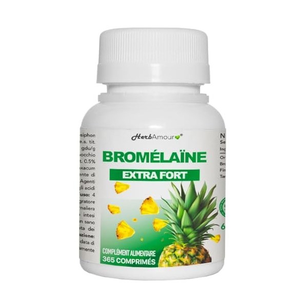 BROMÉLAÏNE | 365 Comprimés De Haute Dose Avec Bromélaïne | Bromélaïne Supplément