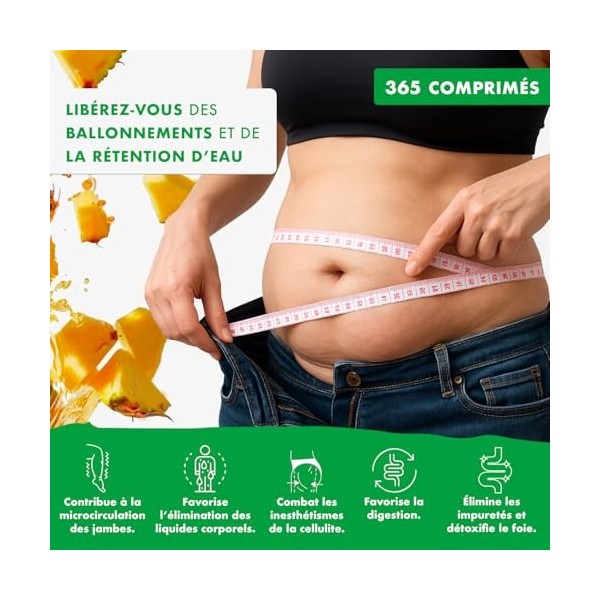 BROMÉLAÏNE | 365 Comprimés De Haute Dose Avec Bromélaïne | Bromélaïne Supplément